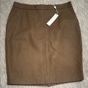 Trina Turk Brown Leather Skirt Size 4